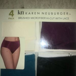 Brand new Karen Neuburger 4 pk size 6 lace panties